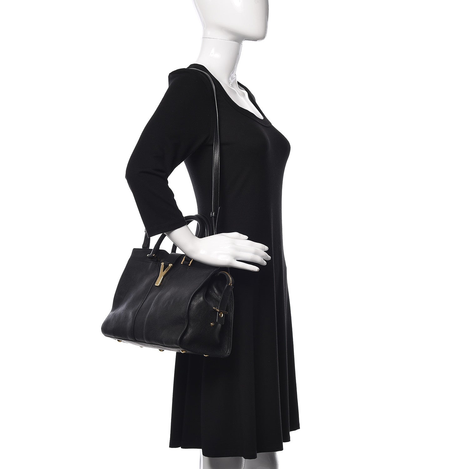 Saint Laurent Sheepskin Small Cabas ChYc Black 2 of 11