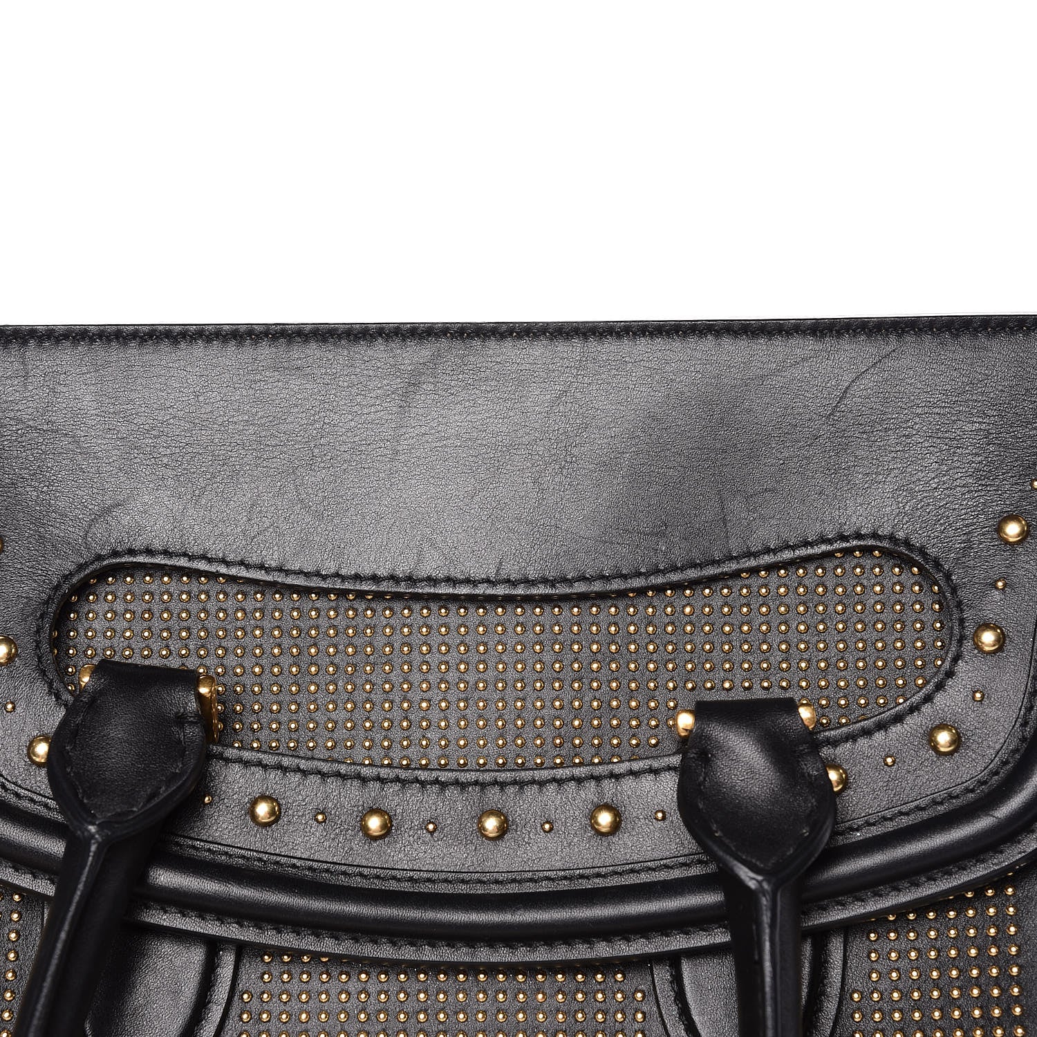 Alexander McQueen Calfskin Studded Large Heroine Black 23 of 24