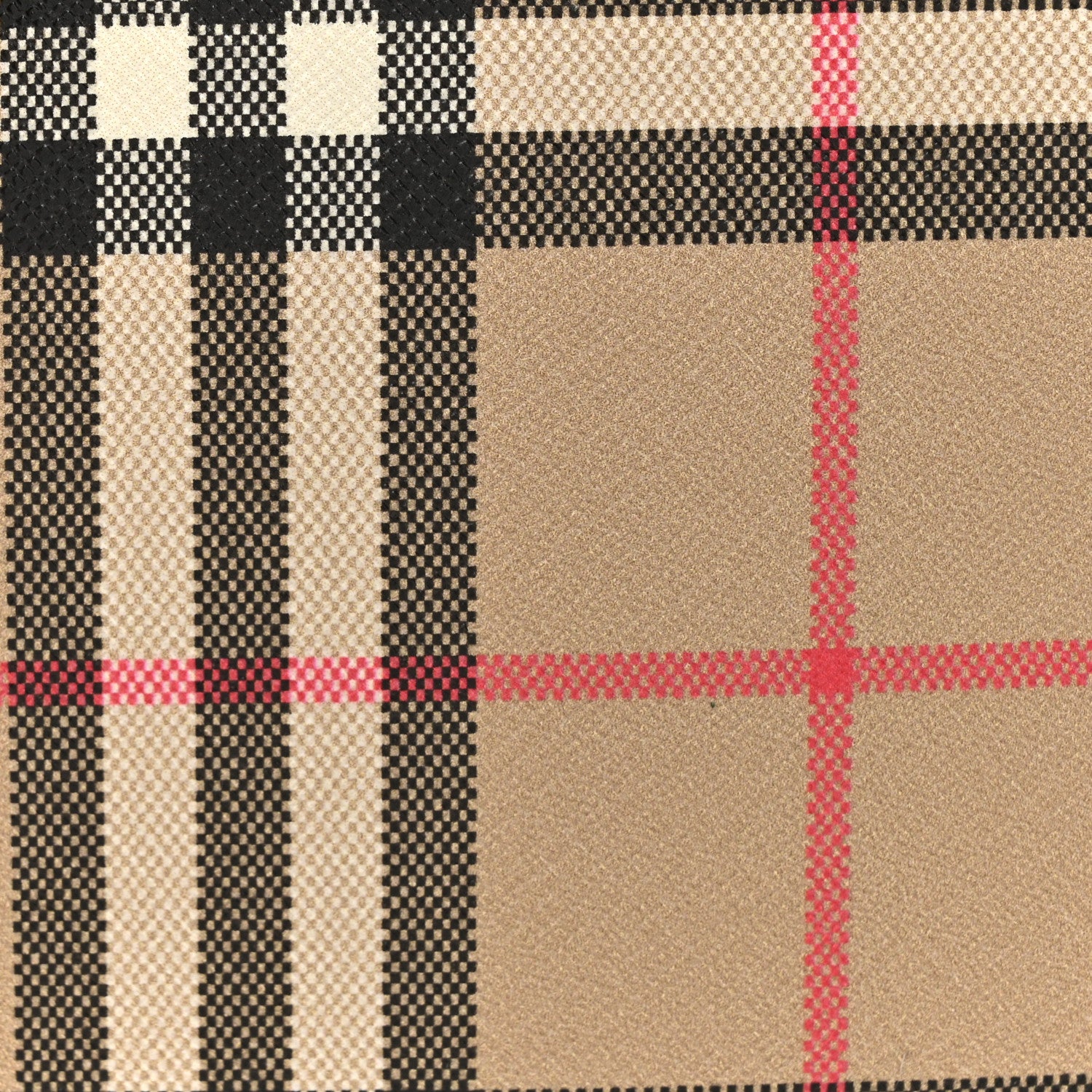 Burberry Vintage Check Calfskin Louise Bag Archive Beige Black 7 of 9