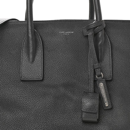 Saint Laurent Grained Calfskin Large Souple Sac De Jour Grey 11 of 15