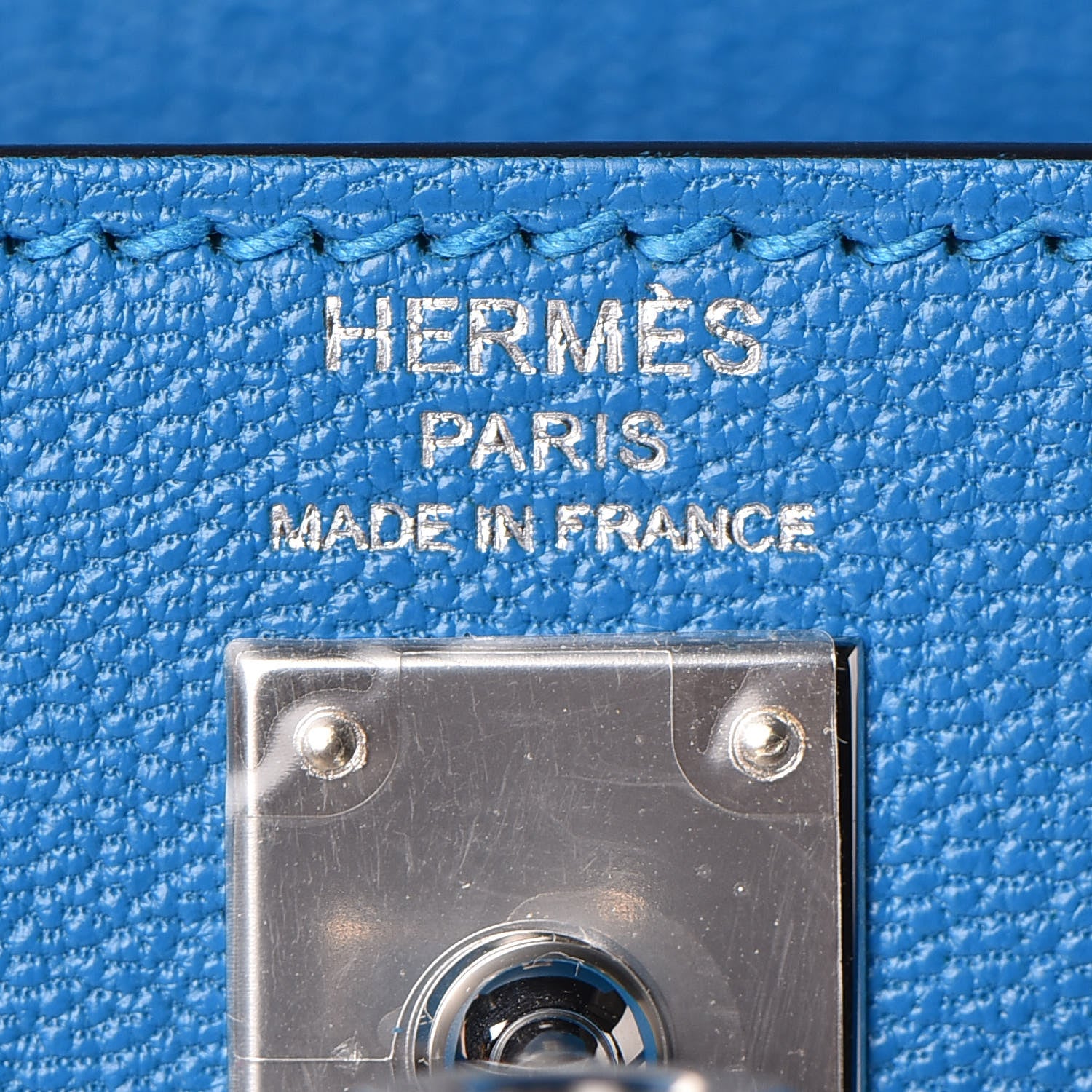 Hermes Chevre Chandra Kelly Sellier 25 Bleu Zanzibar 8 of 41