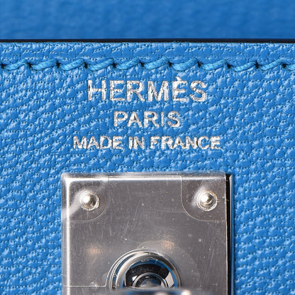 Hermes Chevre Chandra Kelly Sellier 25 Bleu Zanzibar 8 of 41