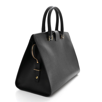 Saint Laurent Textured Calfskin Medium Classic Y Cabas Black 3 of 12