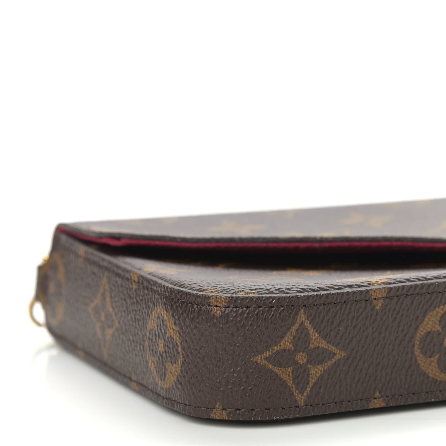 Louis Vuitton Monogram Pochette Felicie Chain Wallet Fuchsia 10 of 12