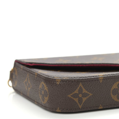 Louis Vuitton Monogram Pochette Felicie Chain Wallet Fuchsia 10 of 12