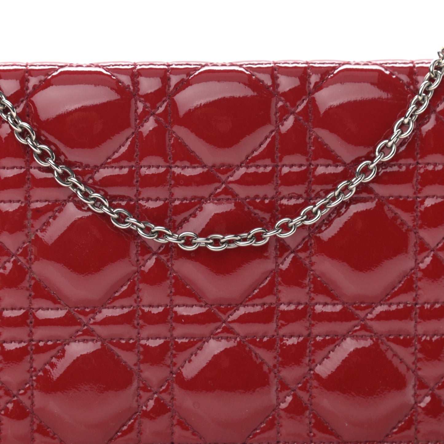 Patent Cannage Rendezvous Chain Wallet Red