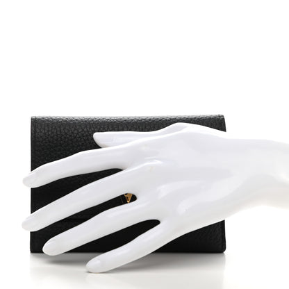 Louis Vuitton Taurillon Capucines Compact Wallet Black 2 of 8