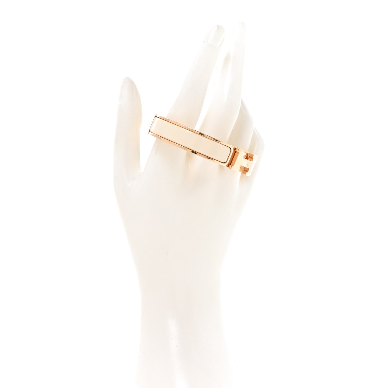 Hermes Enamel Narrow Clic Clac H Bracelet PM White 2 of 4
