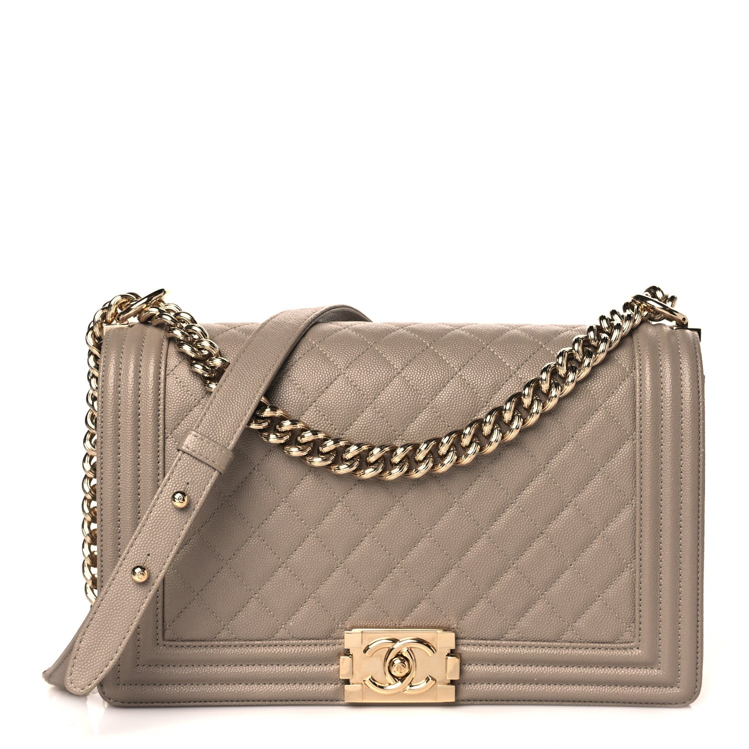 Chanel Caviar Quilted New Medium Boy Flap Grey 1 of 11
