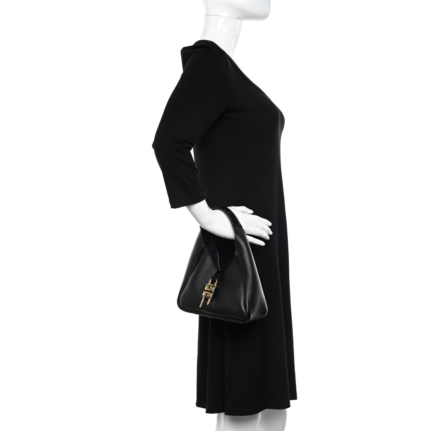 Givenchy Grained Calfskin Mini G-Lock Hobo Black 2 of 9