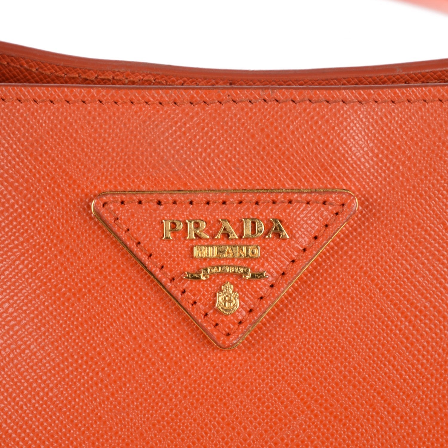 Prada Saffiano Lux Large Tote Papaya 6 of 10