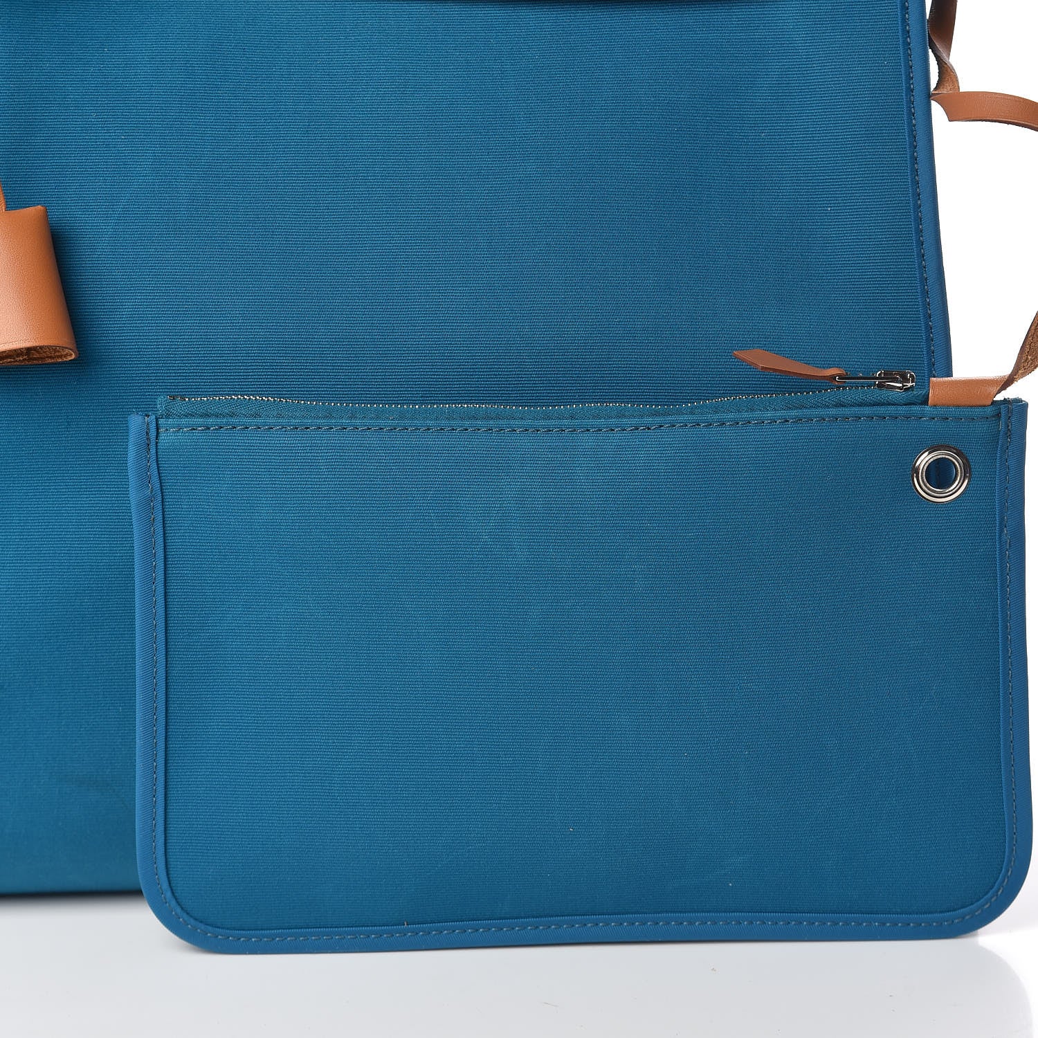 Hermes Toile Vache Hunter Herbag Zip 39 MM Bleu Izmir Natural 20 of 24