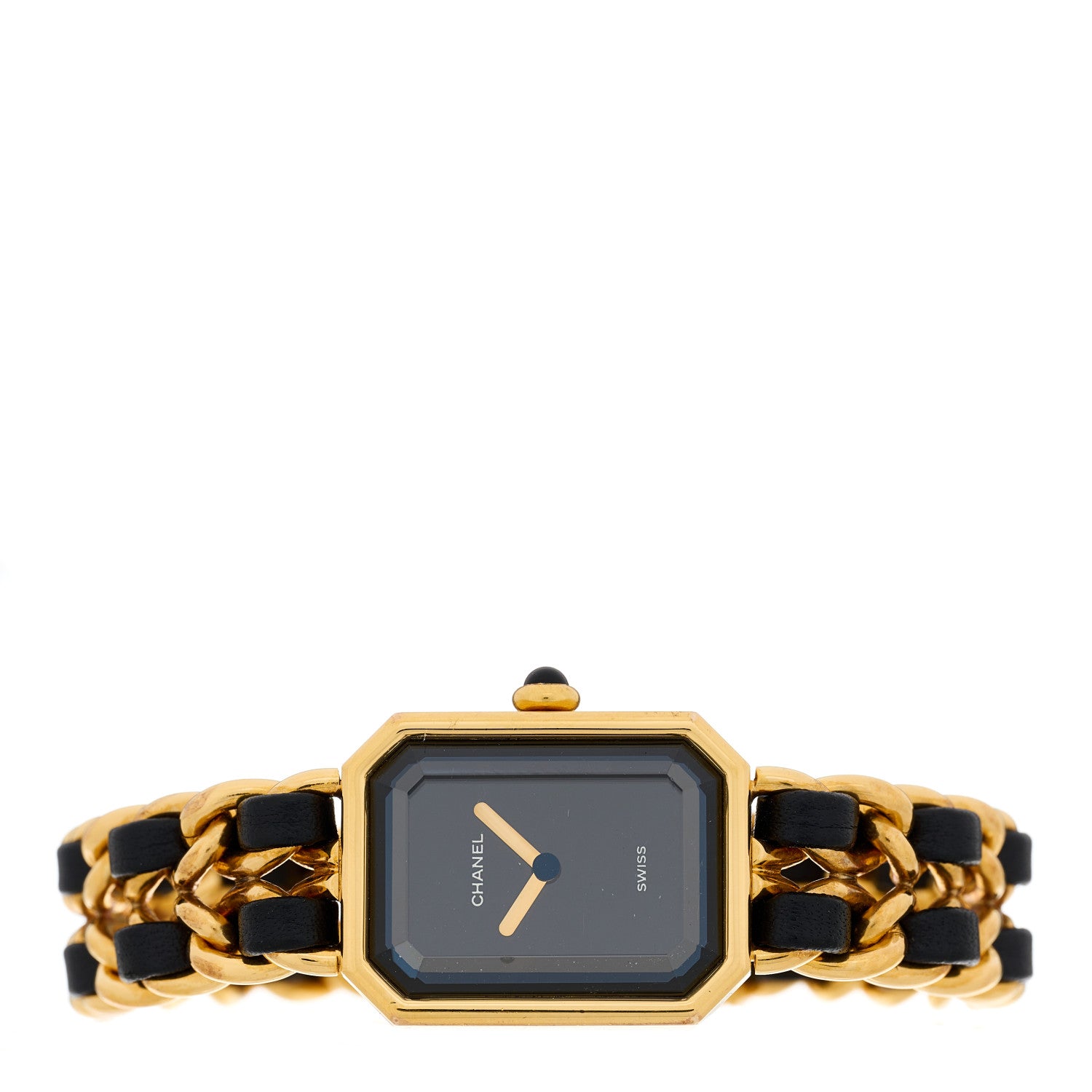 Chanel Stainless Steel Lambskin 20mm Chain Premiere Quartz Watch Gold L 2 of 4
