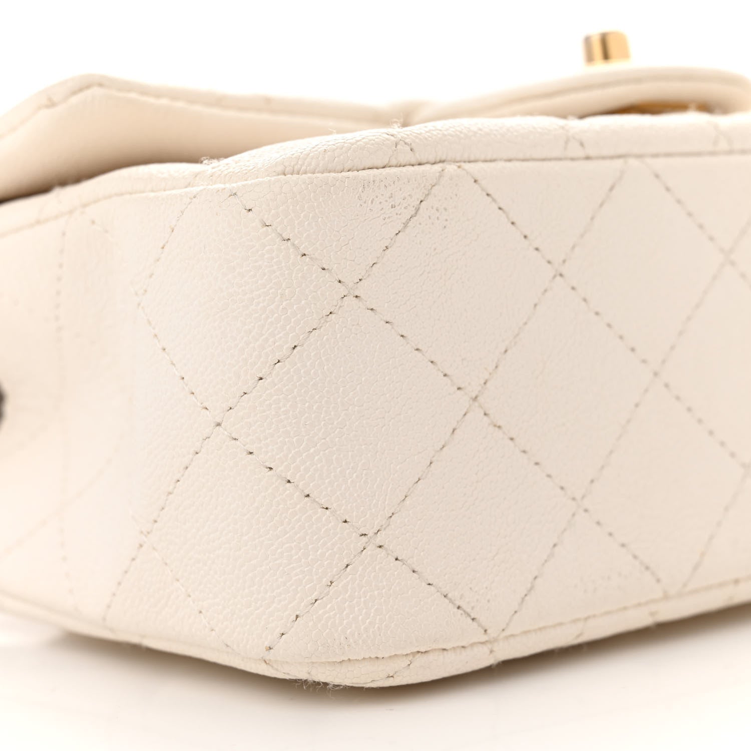 Chanel Caviar Quilted Mini Top Handle Rectangular Flap White 9 of 14