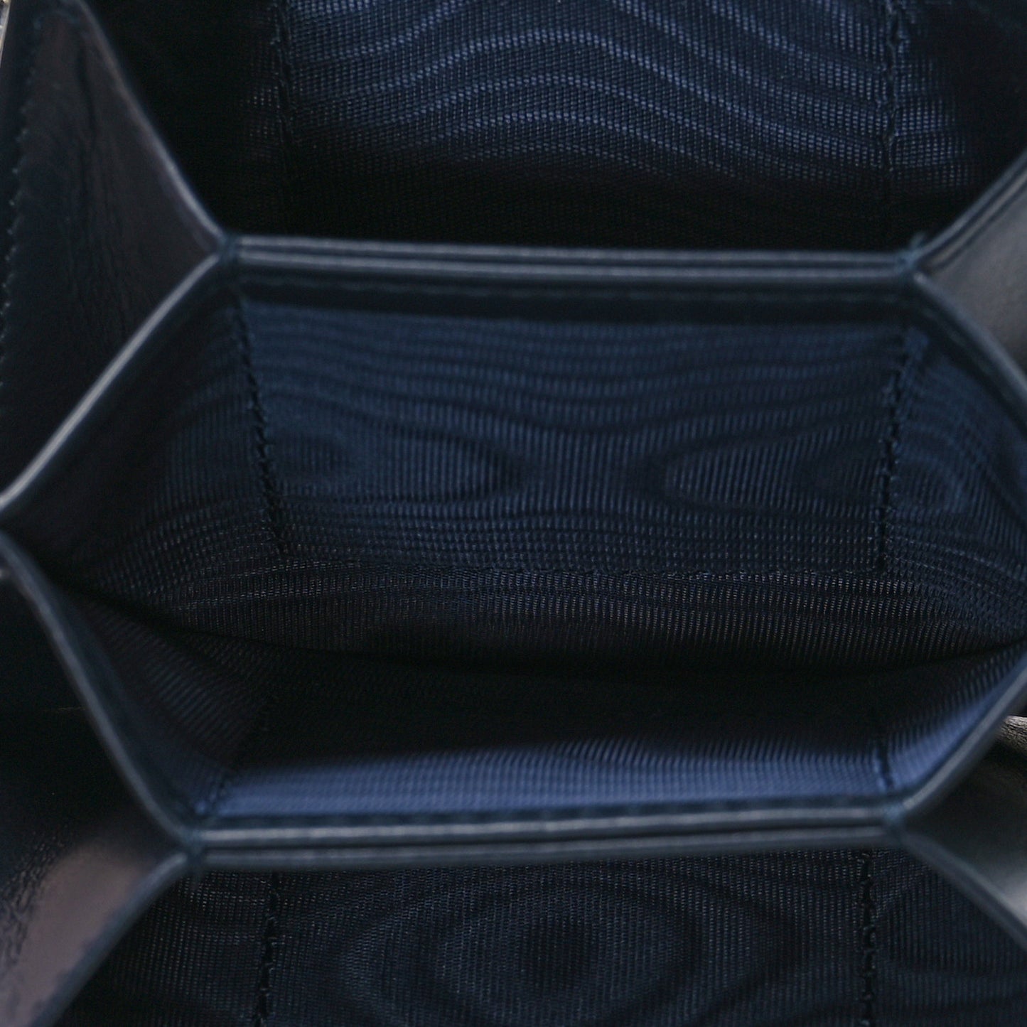 Oblique Saddle 5-Gusset Card Holder Blue