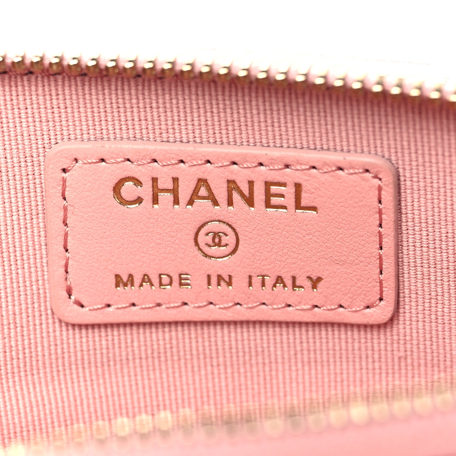 Chanel Caviar Quilted Zip Card Holder Wallet Light Pink 6 of 8