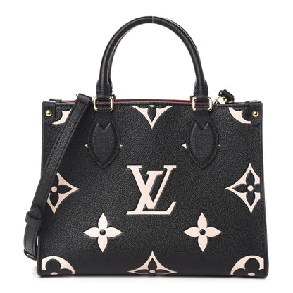 Louis Vuitton Empreinte Monogram Giant Onthego PM Black Beige 1 of 11