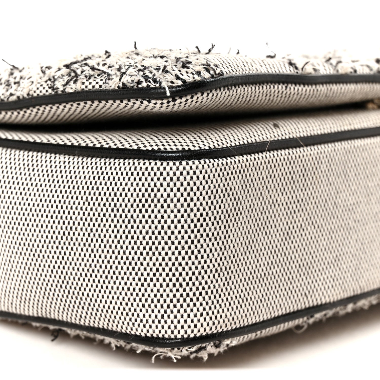 Burberry Lambskin Needle Punch Quilted Check Small Lola Bag White Black 9 of 10
