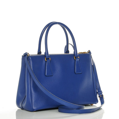 Prada Saffiano Small Galleria Double Zip Tote Royal 3 of 7