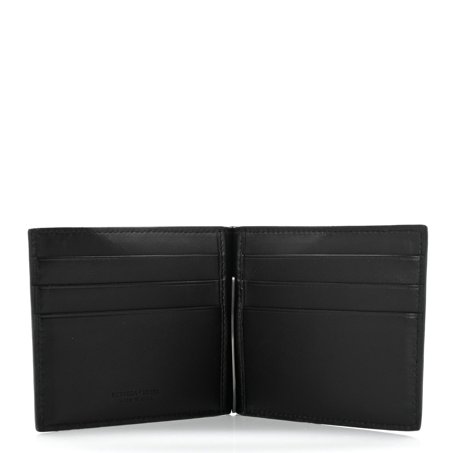 Bottega Veneta Intrecciato Bi-Fold Money Clip Wallet Black 5 of 8