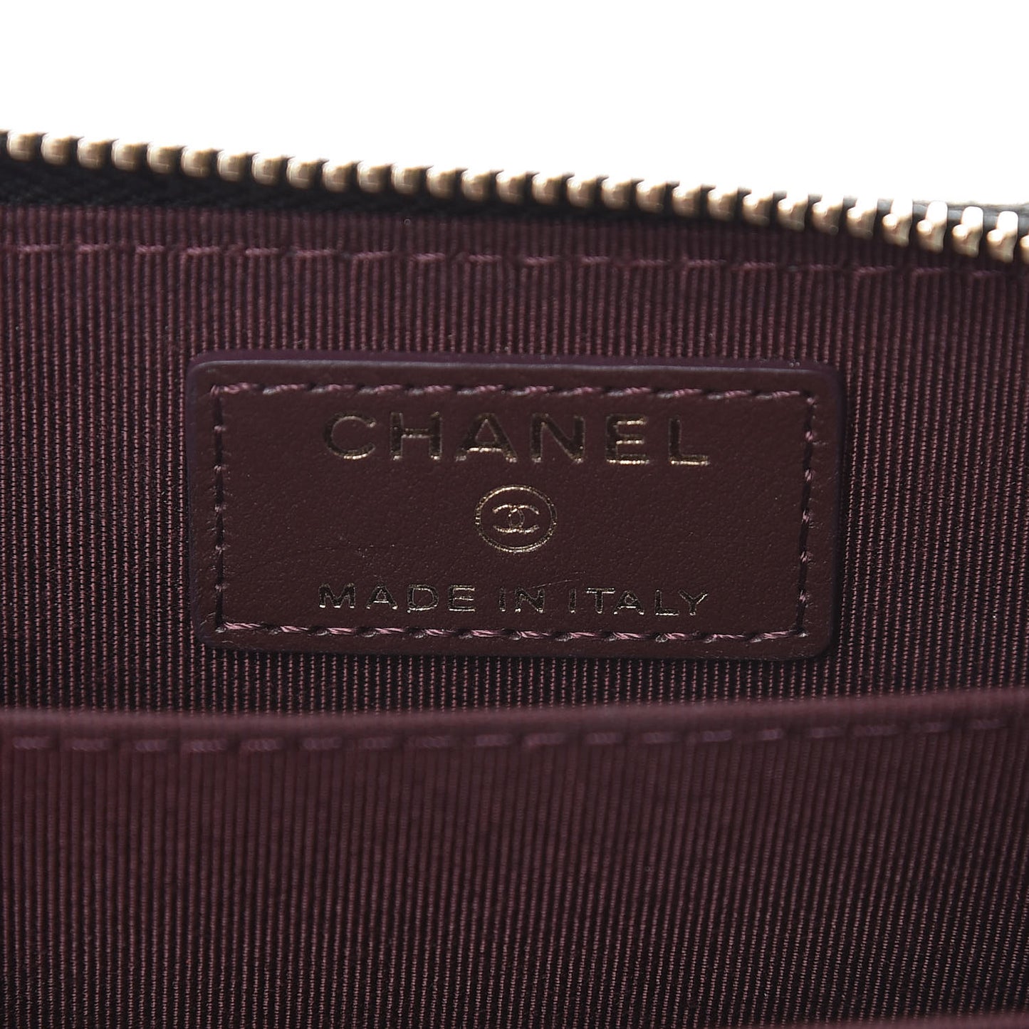 Aged Calfskin Quilted Lucky Charms Reissue Zip Coin Purse Black