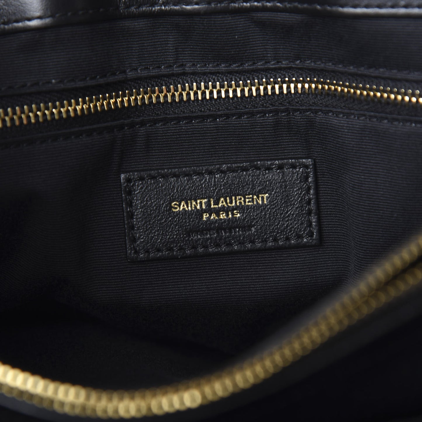 Calfskin Y Quilted Monogram Medium Loulou Chain Satchel Black