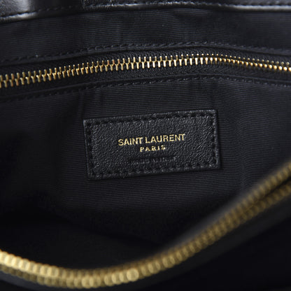 Saint Laurent Calfskin Y Quilted Monogram Medium Loulou Chain Satchel Black 5 of 9