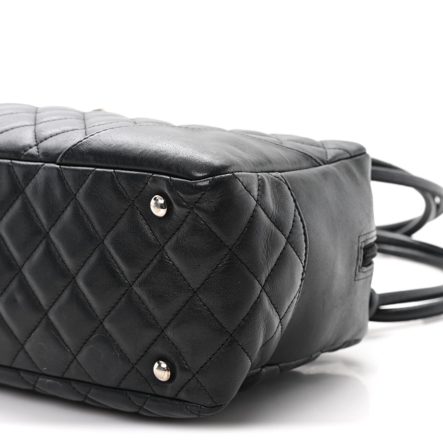 Chanel Calfskin Quilted Large Cambon Bowler Black 10 of 11