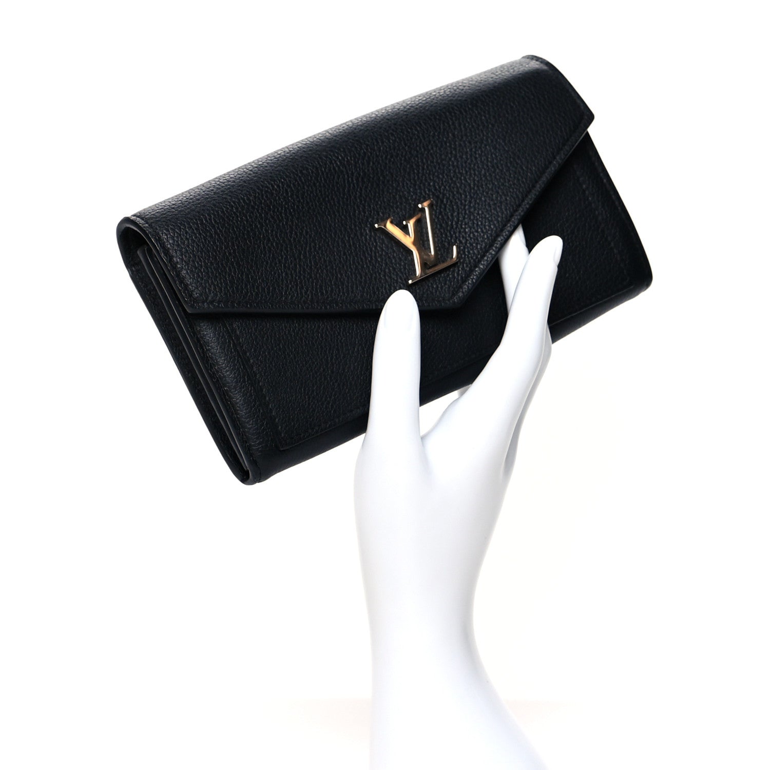 Louis Vuitton Soft Calfskin My Lockme Wallet Black 2 of 11