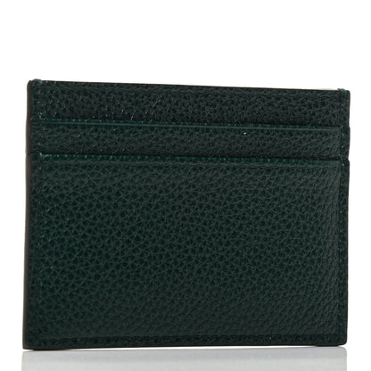 Gucci Grainy Calfskin Zumi Card Holder Vintage Green 2 of 3