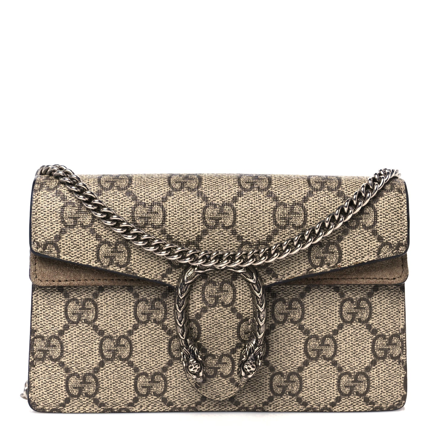 GG Supreme Monogram Super Mini Dionysus Shoulder Bag Taupe