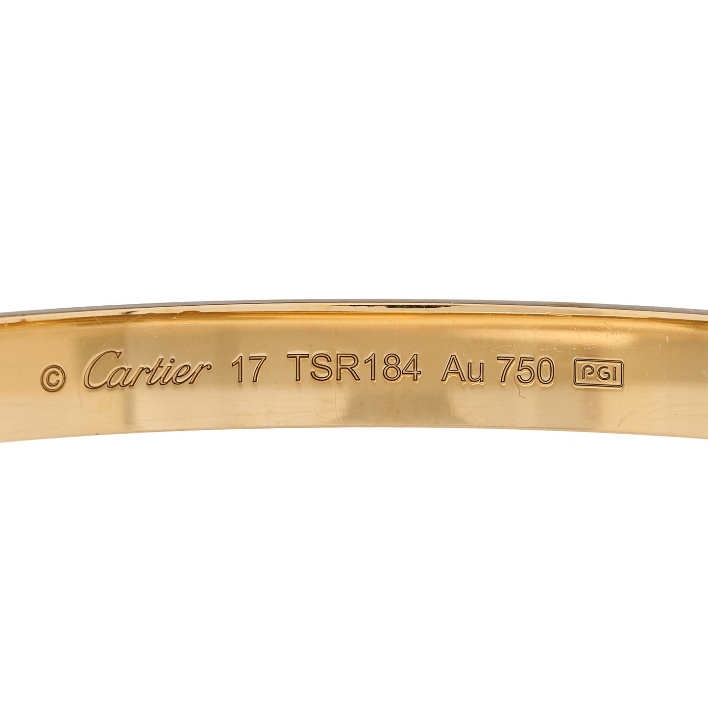 18K Yellow Gold LOVE Bracelet 17