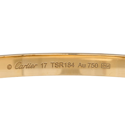 Cartier 18K Yellow Gold LOVE Bracelet 17 6 of 8