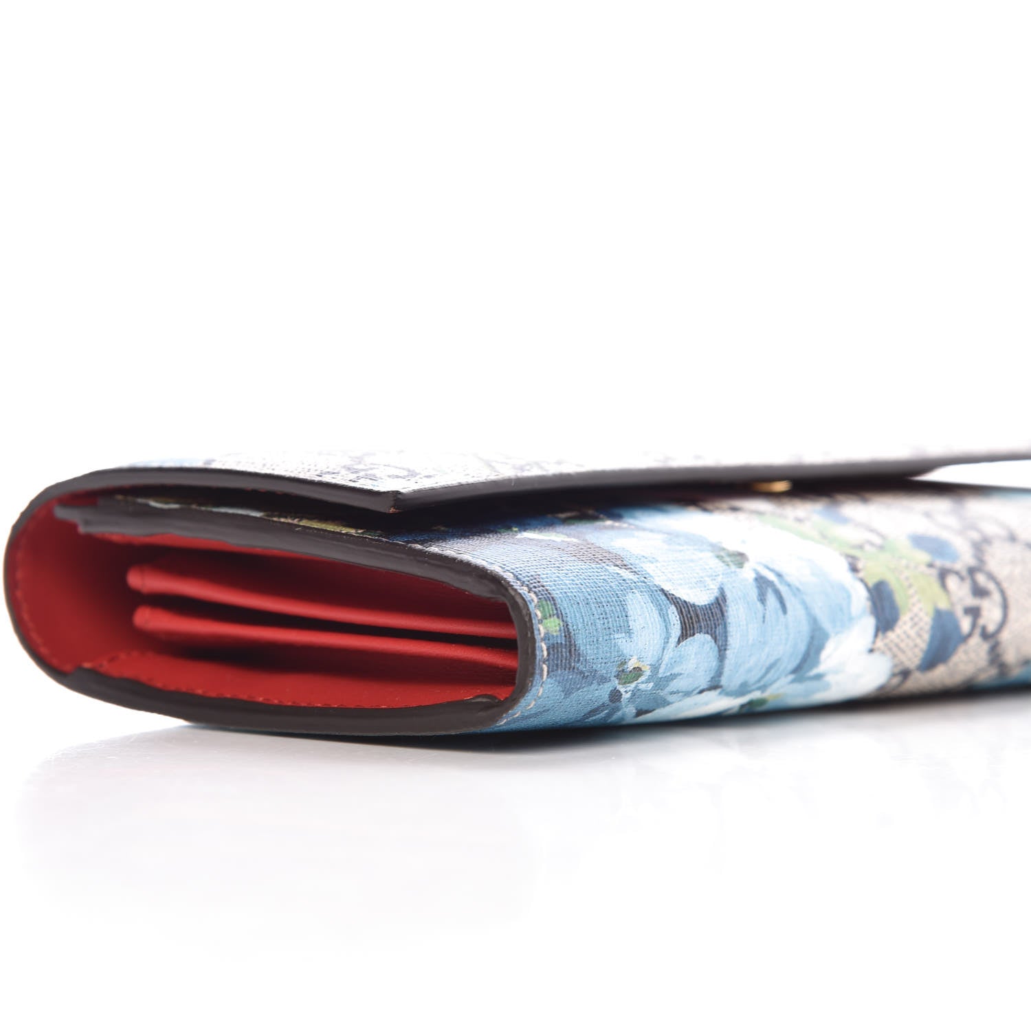 Gucci GG Supreme Monogram Blooms Continental Wallet Blue 7 of 8