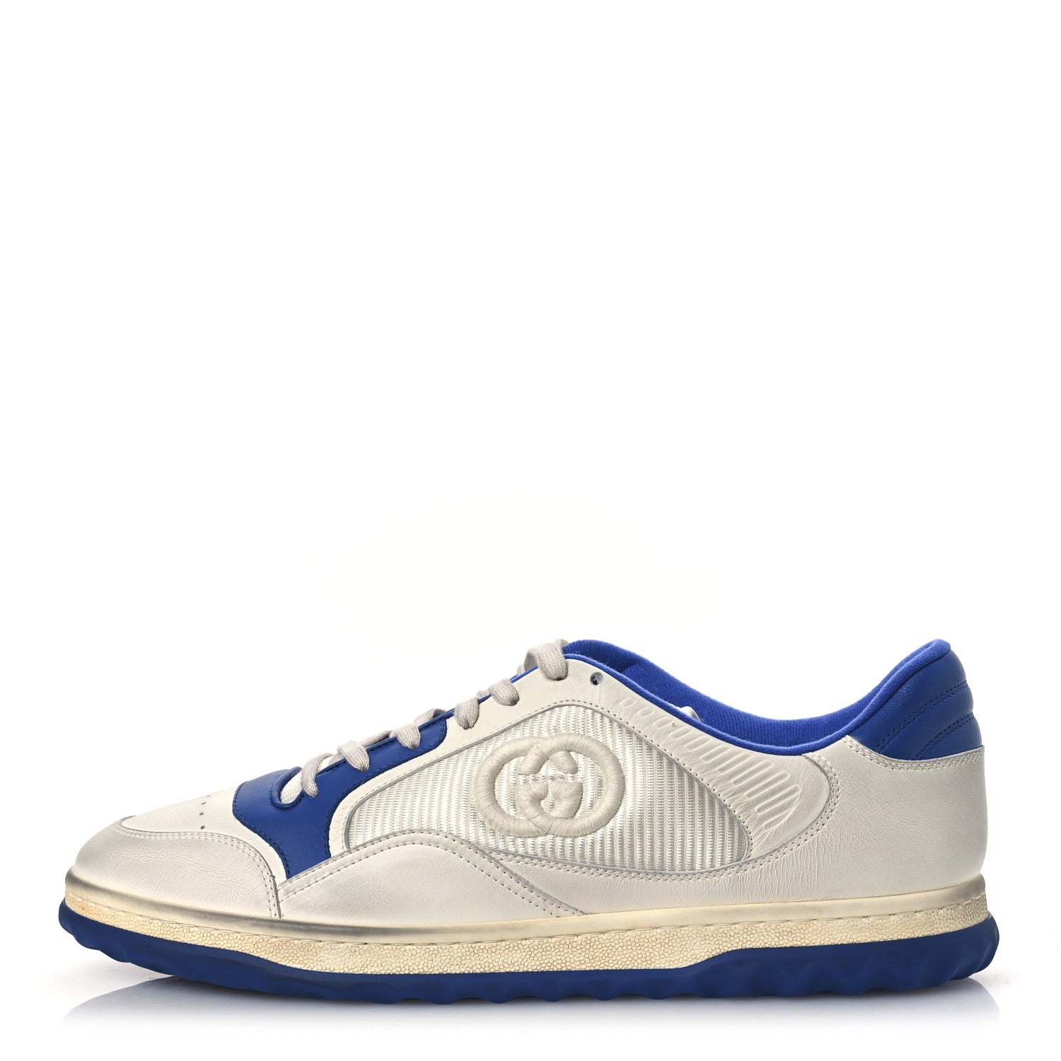 Gucci Dali Soft Calfskin Mens Mac80 Sneakers 11.5 Off White Blue 1 of 14