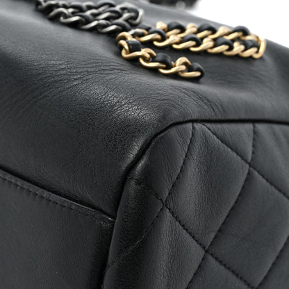 Chanel Calfskin Chain 20s Signature Hobo Black 11 of 13