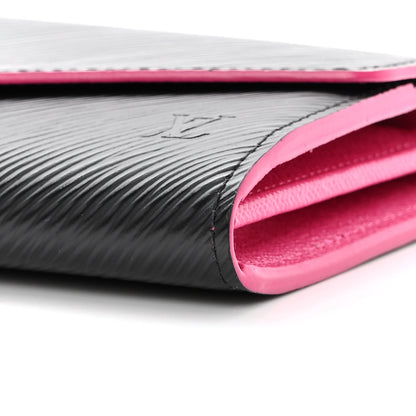 Louis Vuitton Epi Sarah Wallet NM Black Hot Pink 9 of 9
