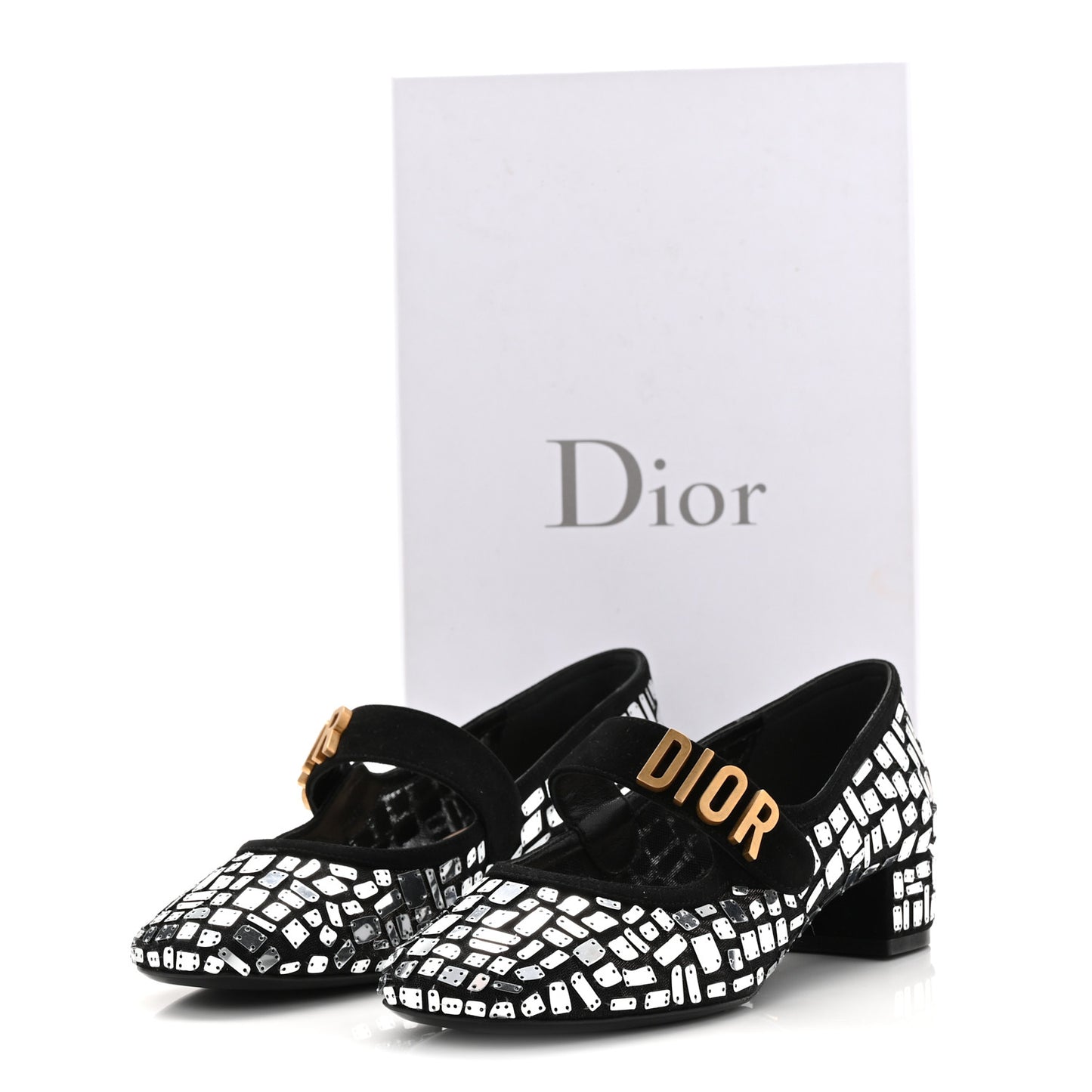 Mesh Embroidered Mirror Baby-D Ballet Pumps 36 Black
