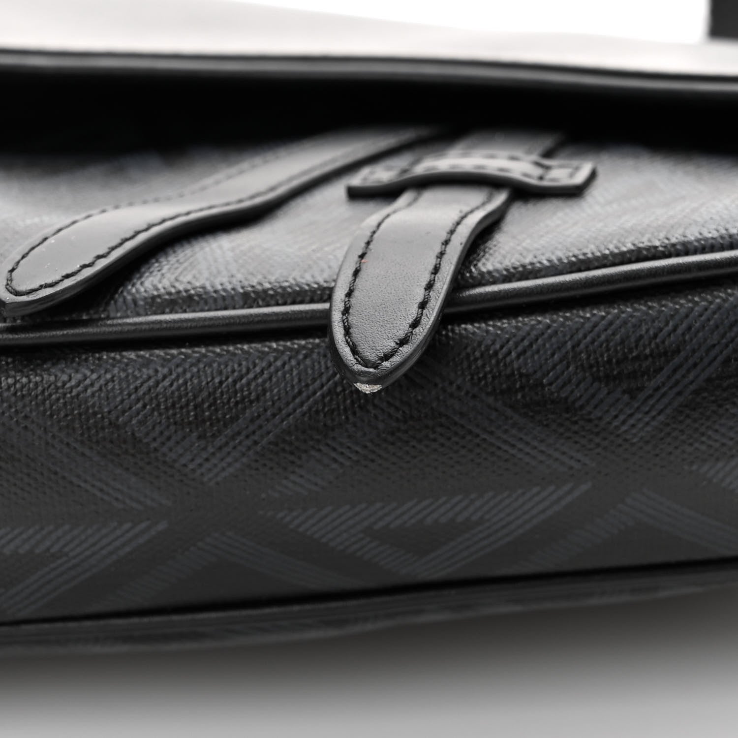 Christian Dior Smooth Calfskin Canvas CD Diamond Mens Saddle Bag Black 13 of 16