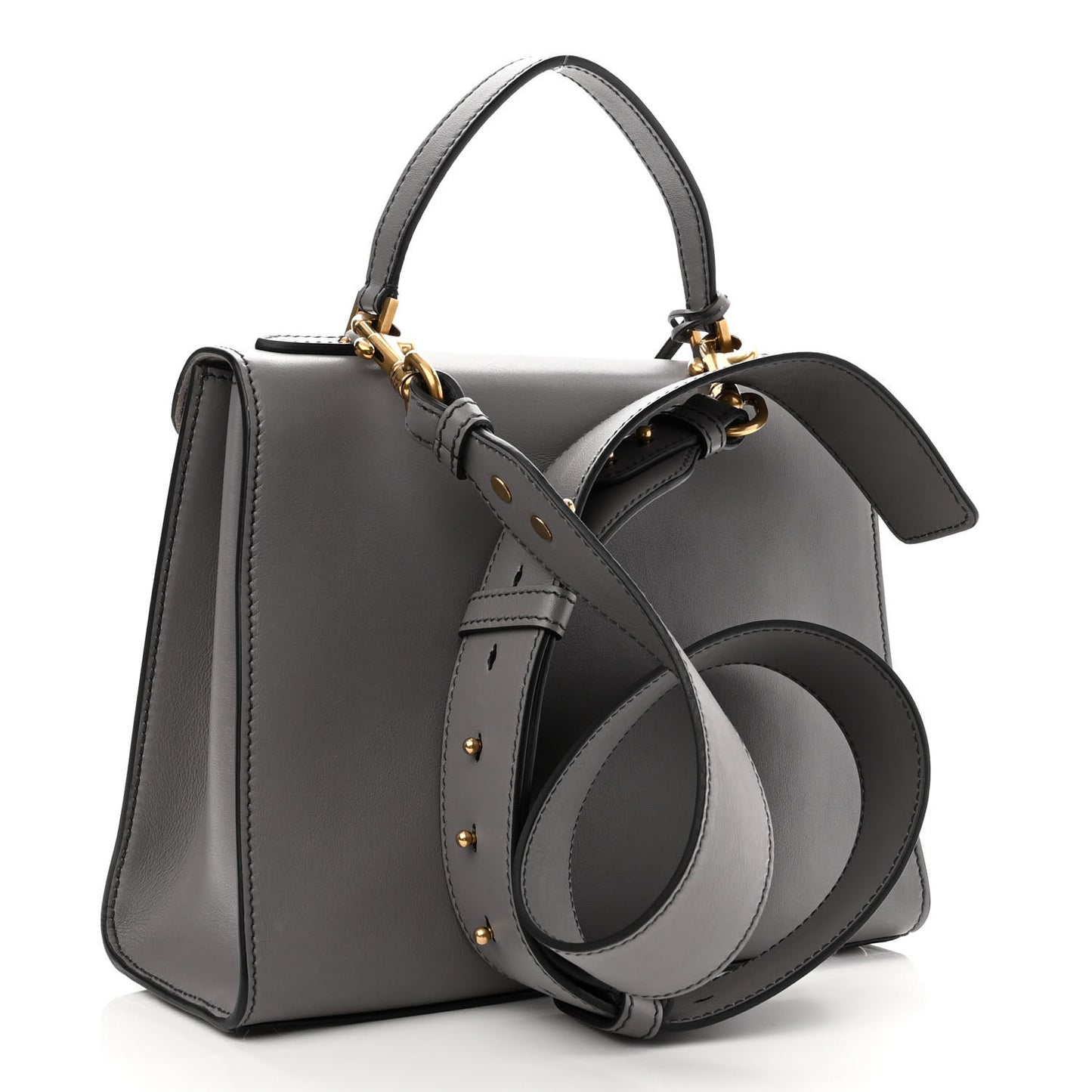 Calfskin Dioraddict Top Handle Iron Grey