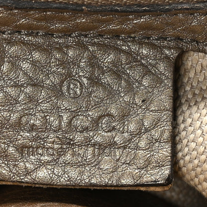 Gucci Metallic Pebbled Calfskin Medium Soho Chain Shoulder Bag Golden Beige 7 of 11