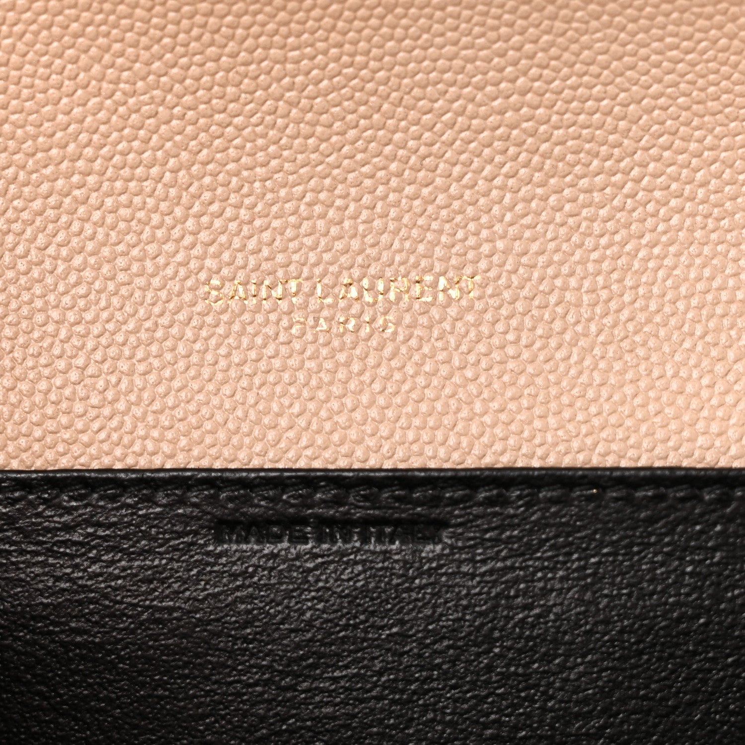 Saint Laurent Grain De Poudre Monogram Uptown Chain Wallet Dark Beige 7 of 10