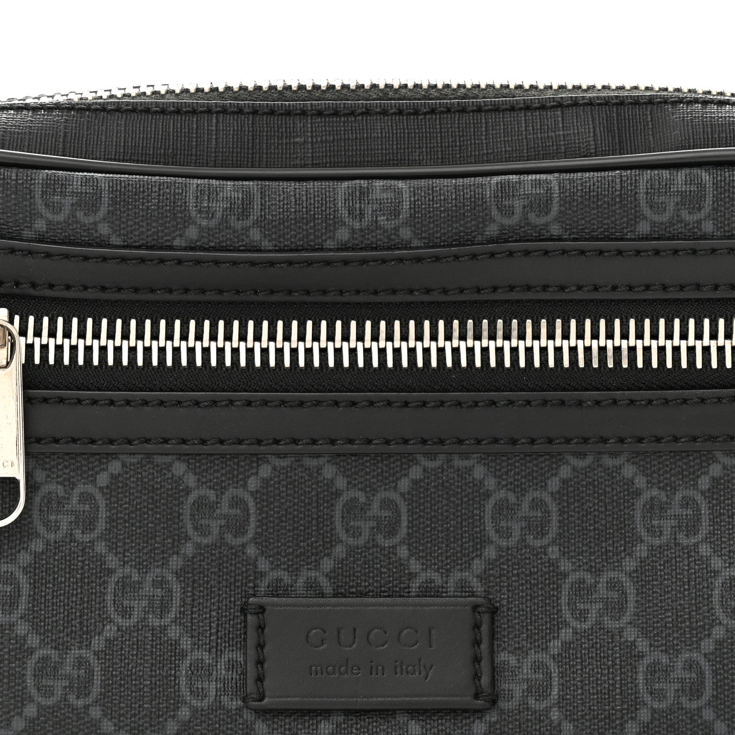 Gucci Soft GG Supreme Monogram Web Belt Bag Black Grey 9 of 12