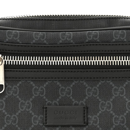 Gucci Soft GG Supreme Monogram Web Belt Bag Black Grey 9 of 12