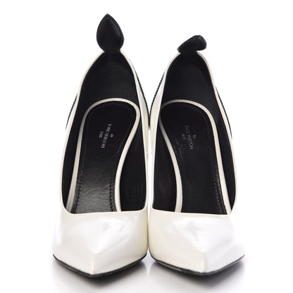 Louis Vuitton Calfskin Crocodile Embossed Matchmake Pumps 40 Black White 2 of 13