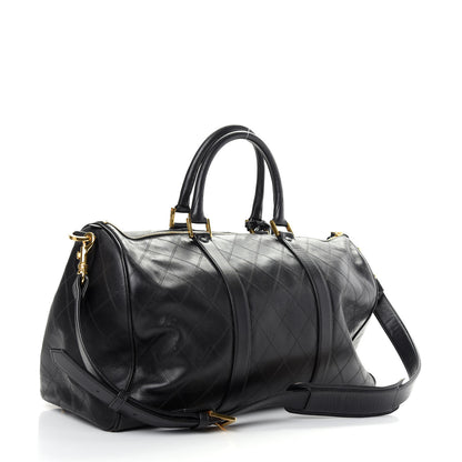 Chanel Calfskin Stitched CC Boston Black 2 of 9