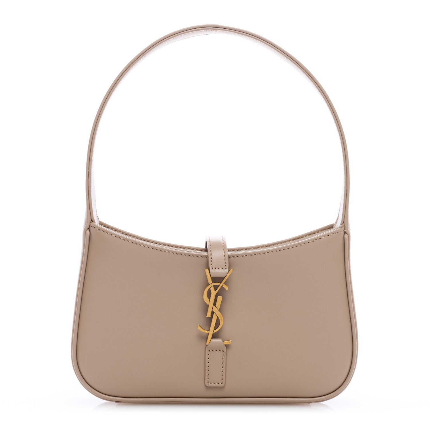 Saint Laurent Vegetable Le 5 A 7 Mini Hobo Dark Beige 1 of 8