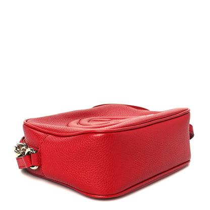 Gucci Pebbled Calfskin Small Soho Disco Bag Tabasco Red 4 of 12