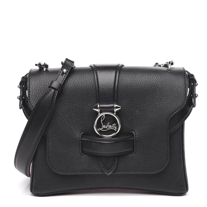 Christian Louboutin Pebbled Calfskin Small Rubylou Shoulder Bag Black 1 of 14
