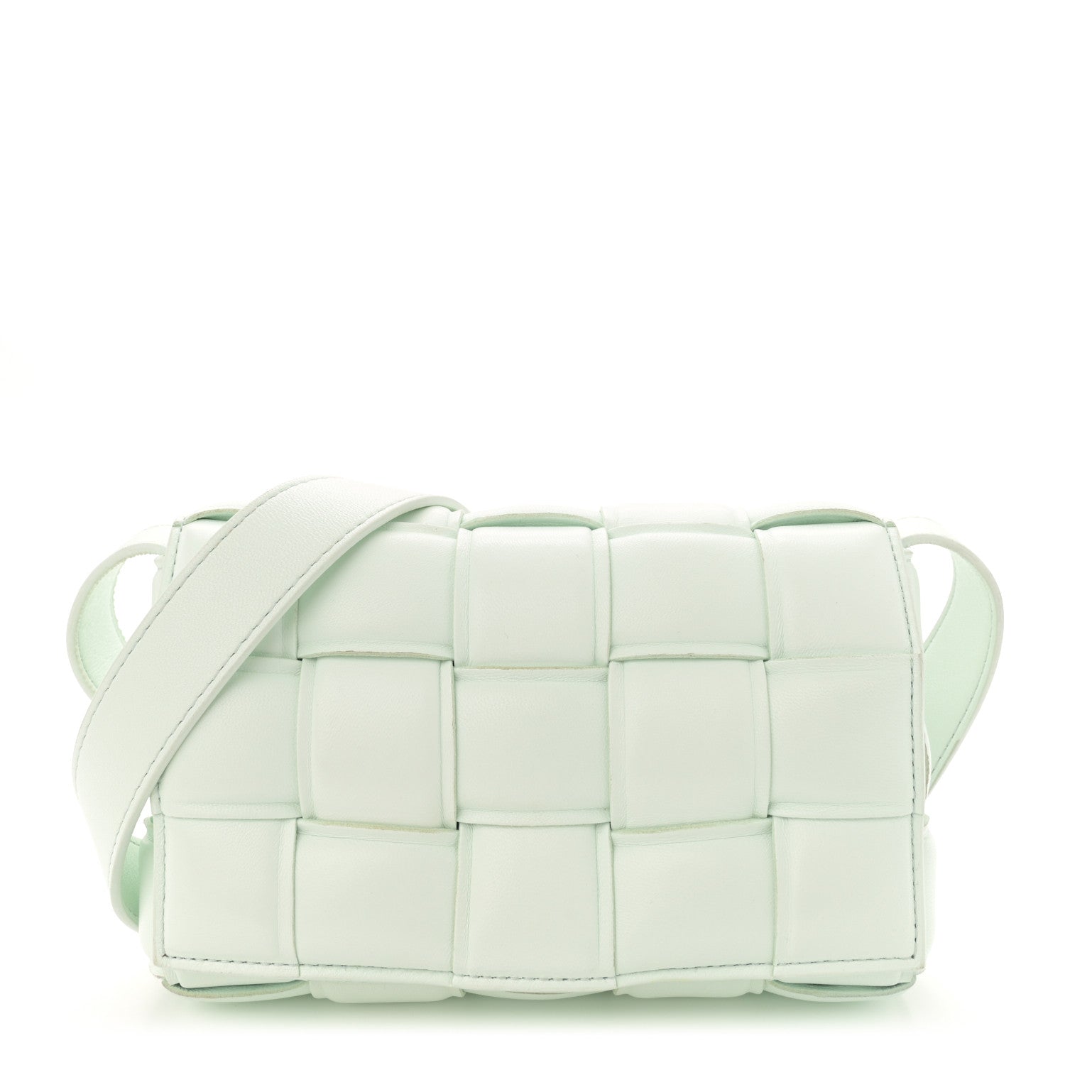 Bottega Veneta Nappa Maxi Intreccio Small Padded Cassette Crossbody Bag Glacier 1 of 13